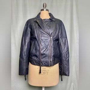 Treasure & Bond black Leather Moto Jacket